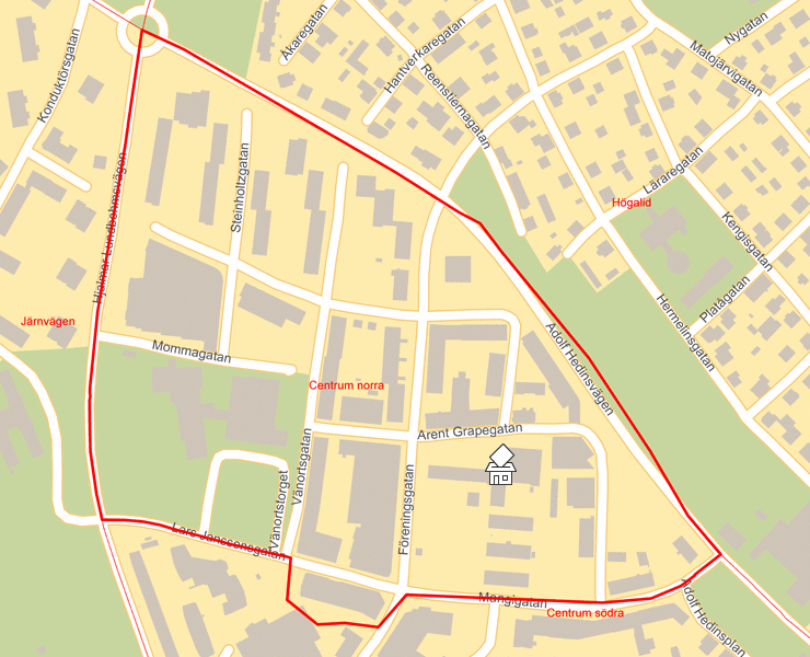 Karta över Centrum norra