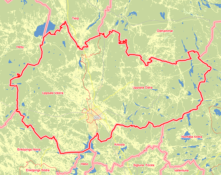 Uppsala - Karta - Val 2014