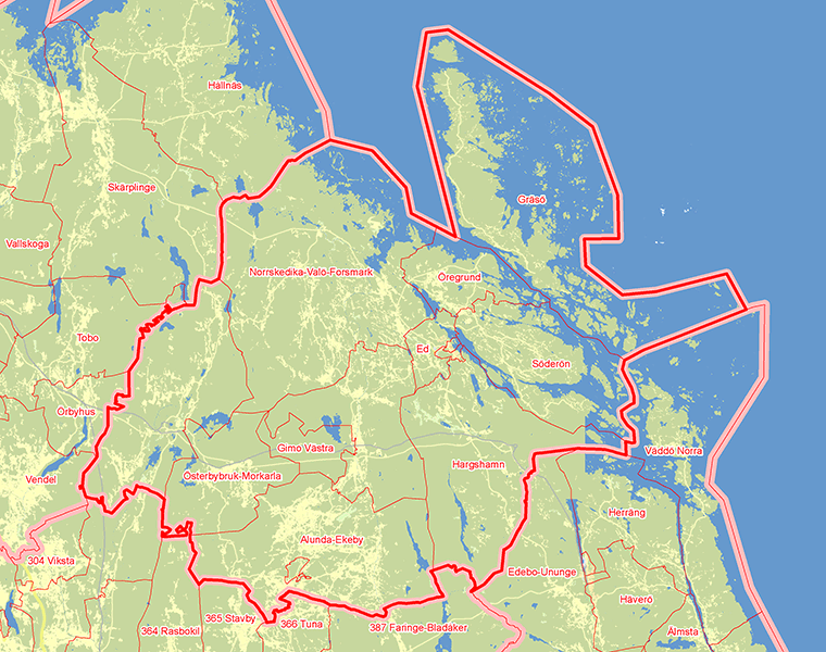 Karta över Östhammar