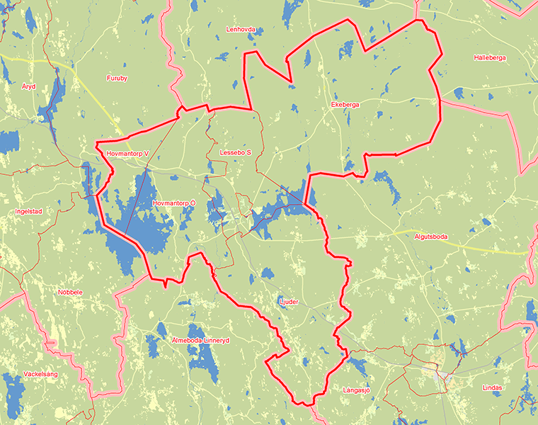 Karta över Lessebo