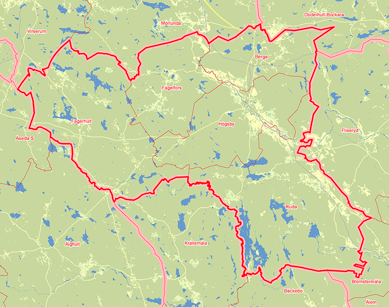 Karta över Högsby