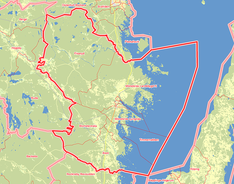 Karta över Mönsterås