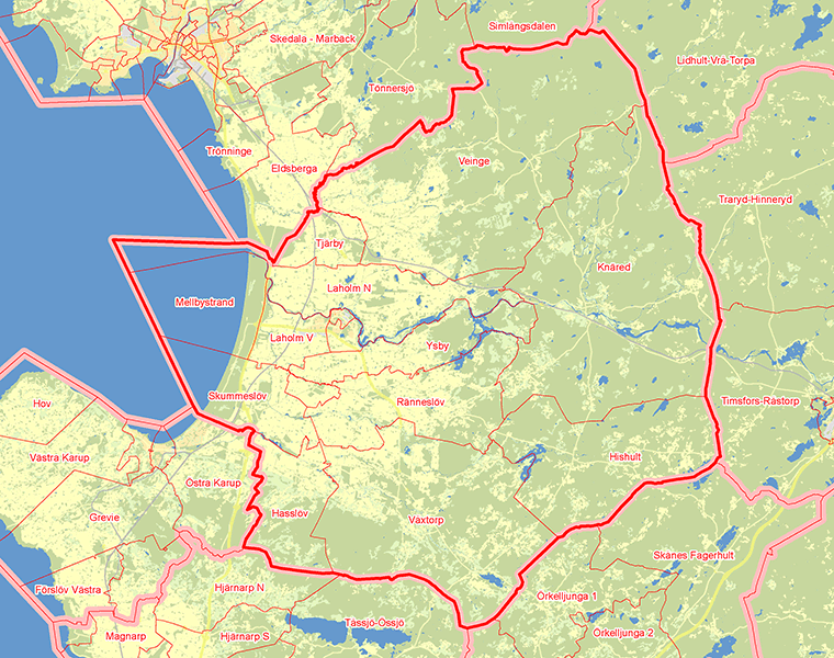 Karta över Laholm