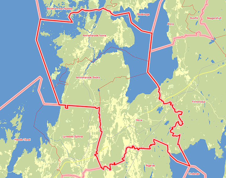 Karta över Gullspång