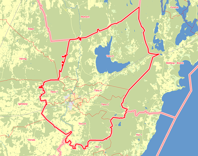 Karta över Tibro