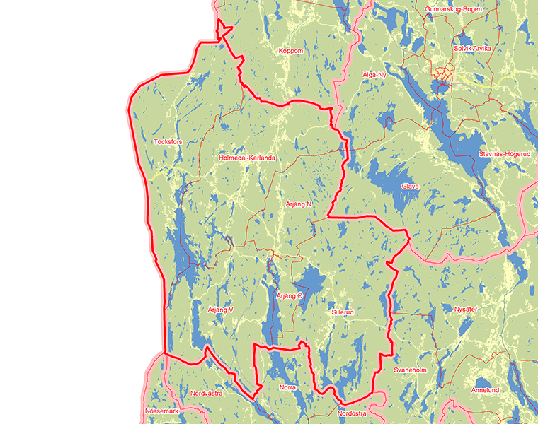 Karta över Årjäng