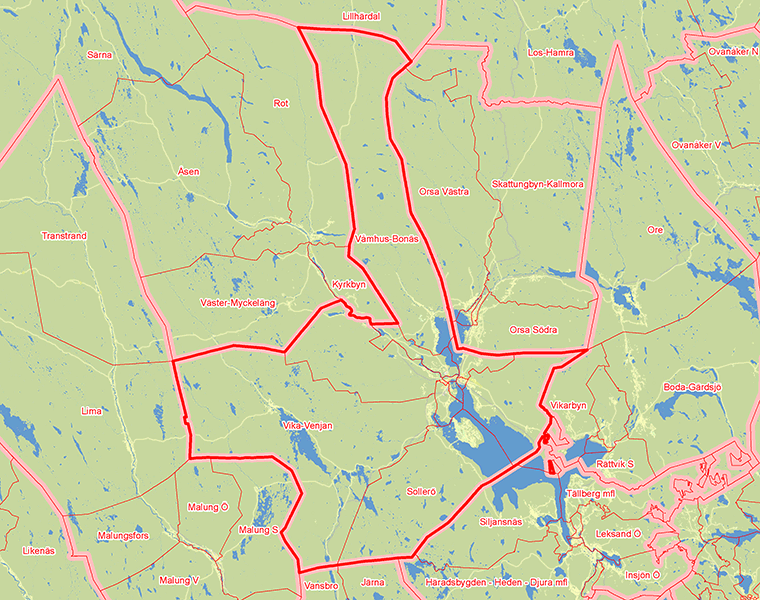 Karta över Mora
