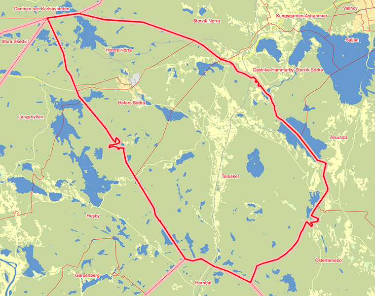 Karta över Hofors