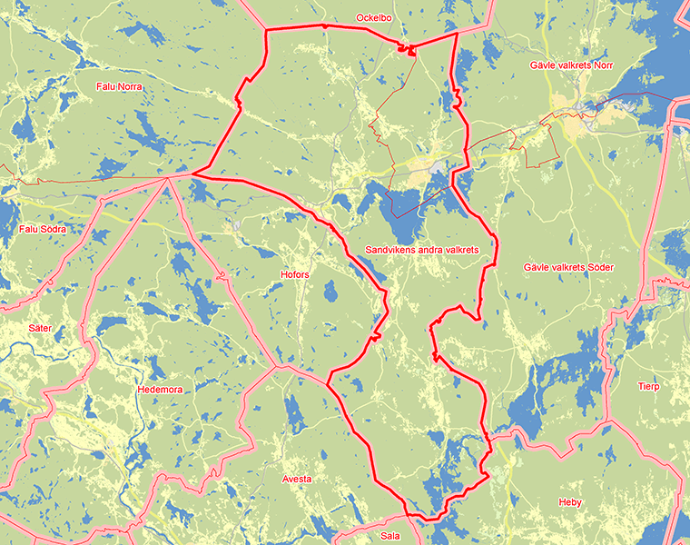 Karta över Sandviken