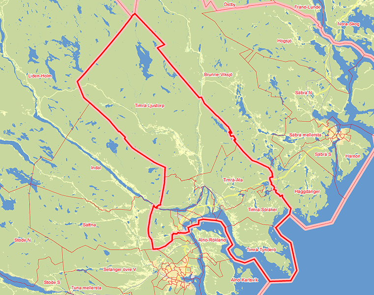 Karta över Timrå