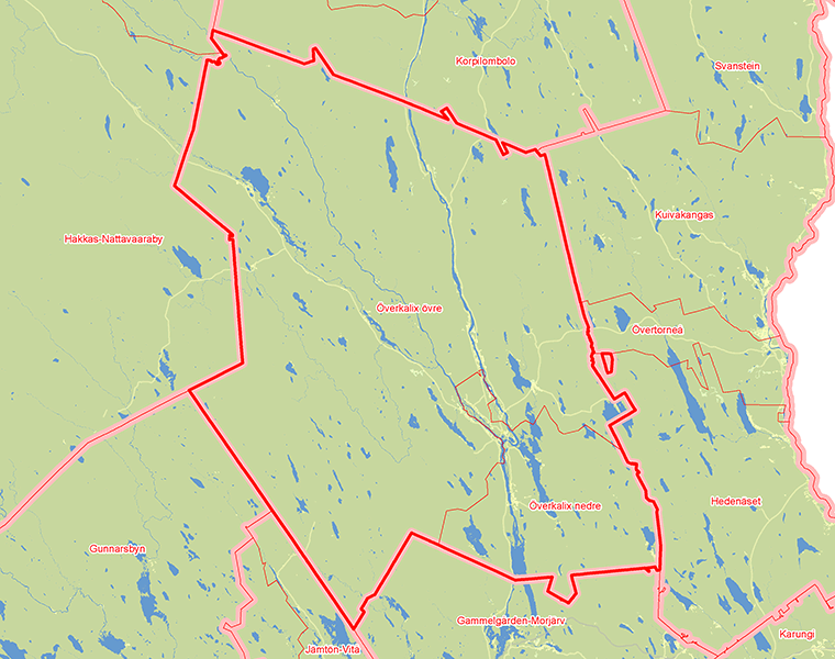 Karta över Överkalix