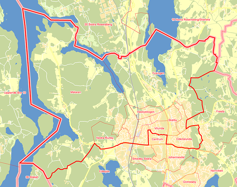 Karta över Norra valkretsen