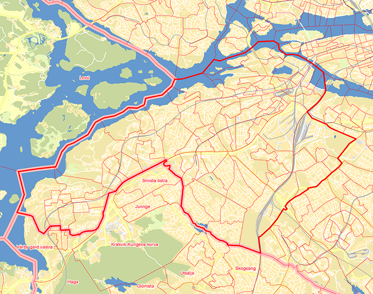 Karta över 5 Västra Söderort