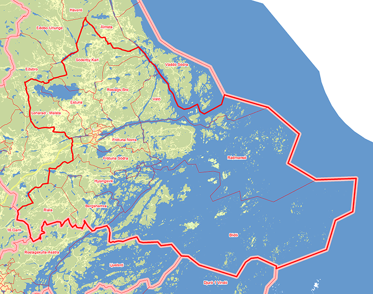 Karta över Norrtälje  Första