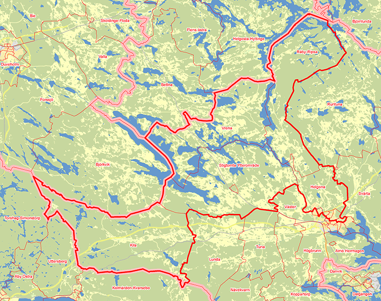Karta över Nyköpings Norra