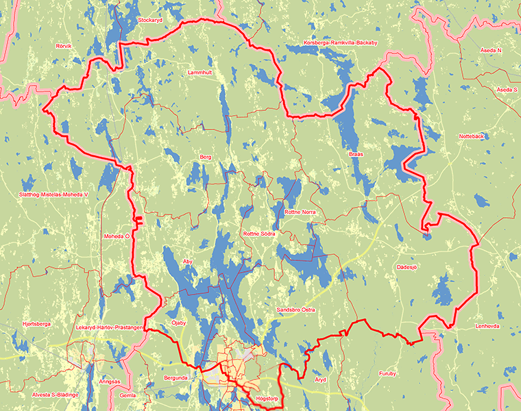 Karta över Växjö Norra
