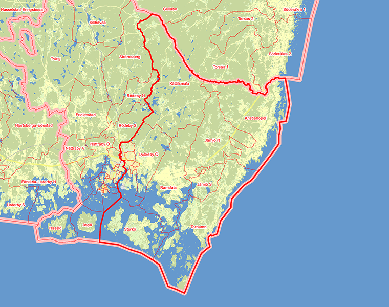 Karta över Karlskrona Ö