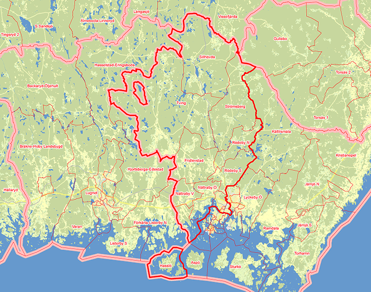 Karta över Karlskrona V