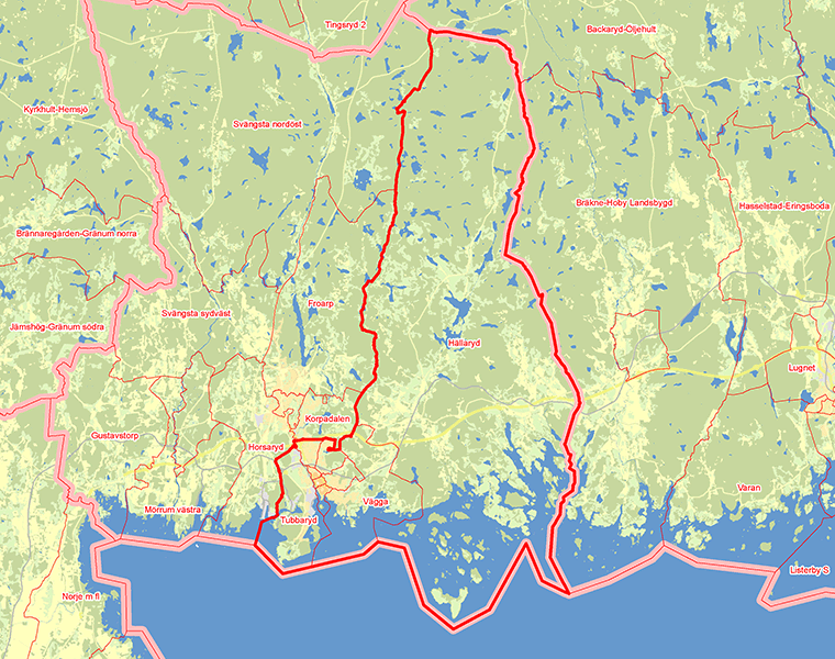 Karta över Karlshamn Ö