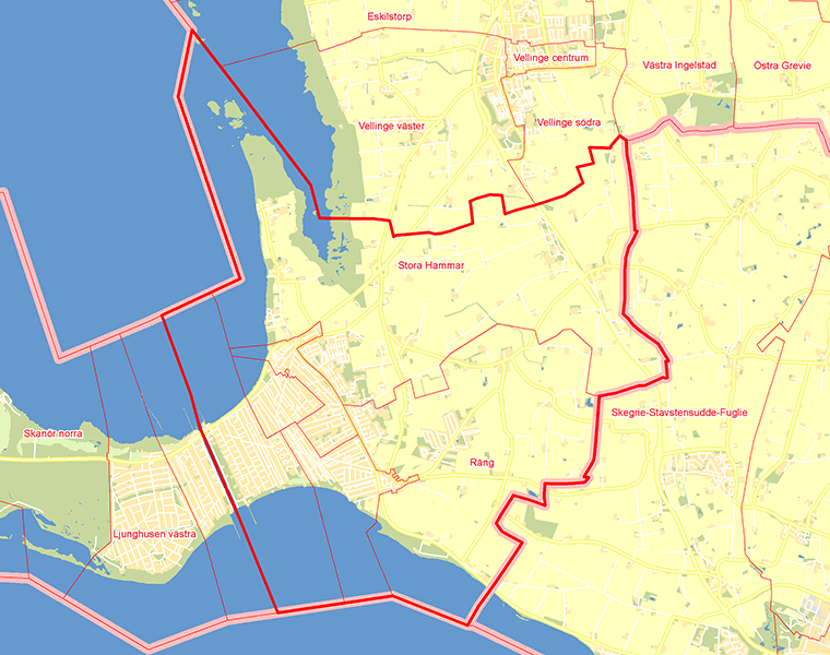 Karta över Höllviken