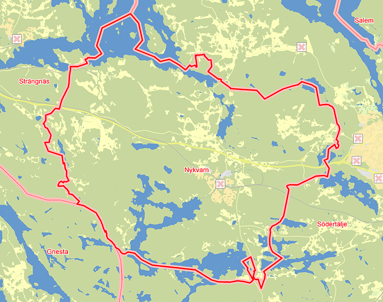 Karta över Nykvarn