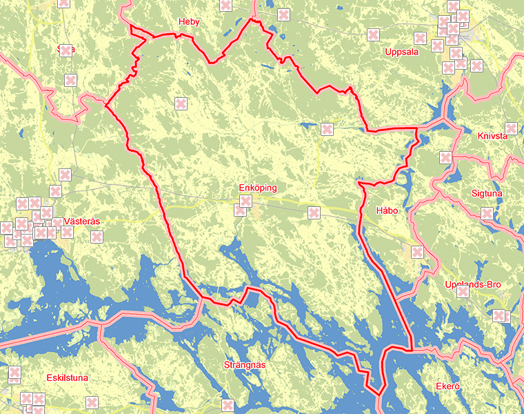 Karta över Enköping