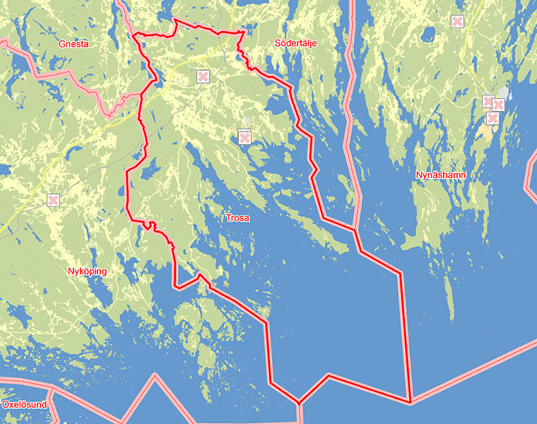 Karta över Trosa