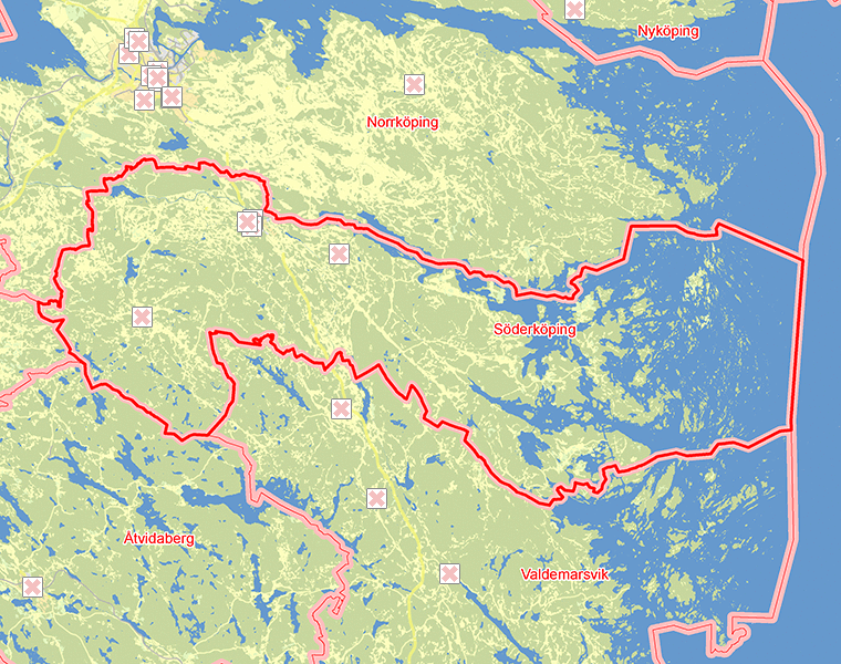Karta över Söderköping