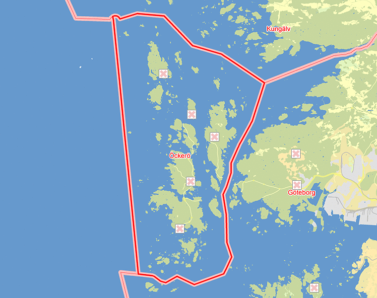 Karta över Öckerö