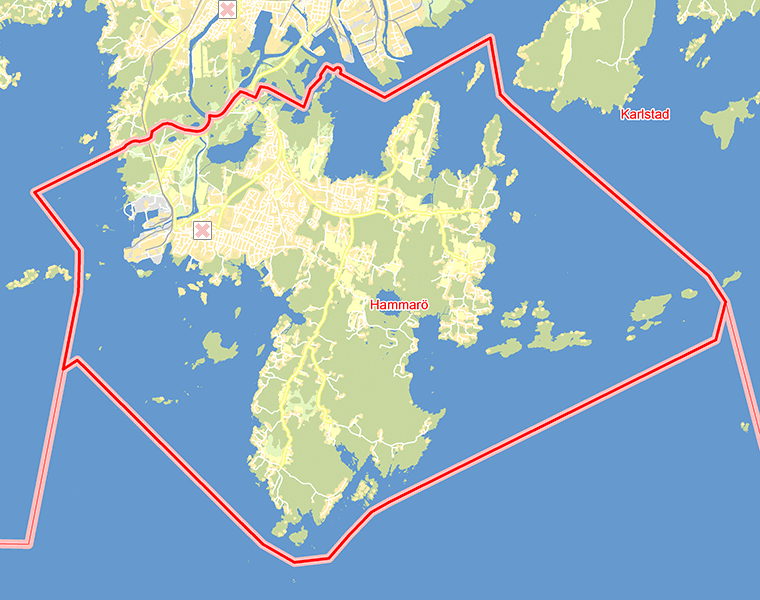 Karta över Hammarö