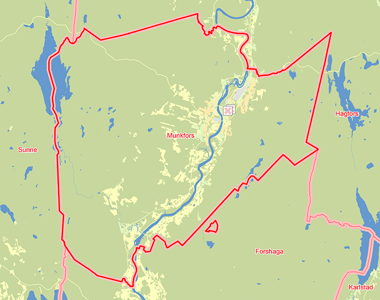 Karta över Munkfors