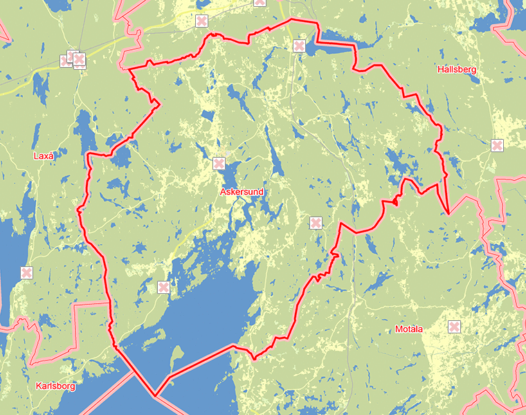 Karta över Askersund