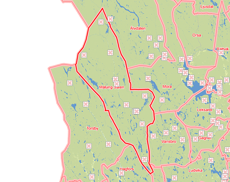 Karta över Malung-Sälen