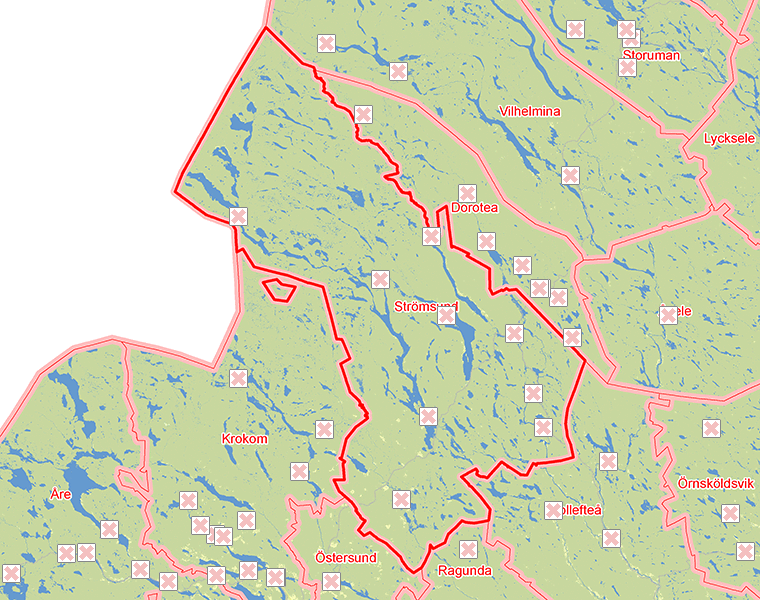 Karta över Strömsund