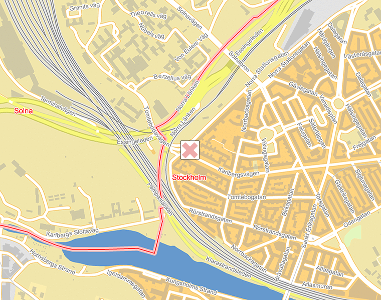 Karta över Stockholm