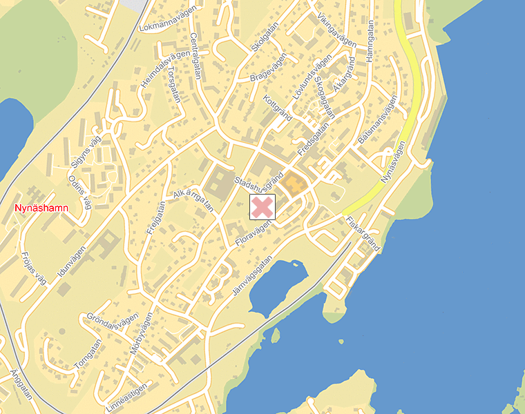 Karta över Nynäshamn