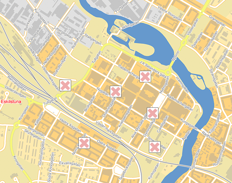 Karta över Eskilstuna