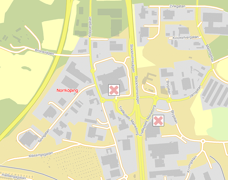 Karta över Norrköping