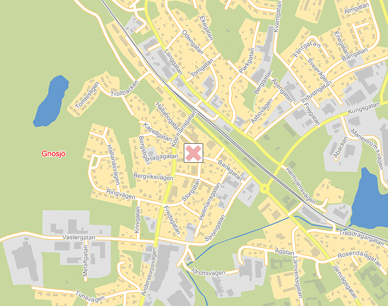 Karta över Gnosjö