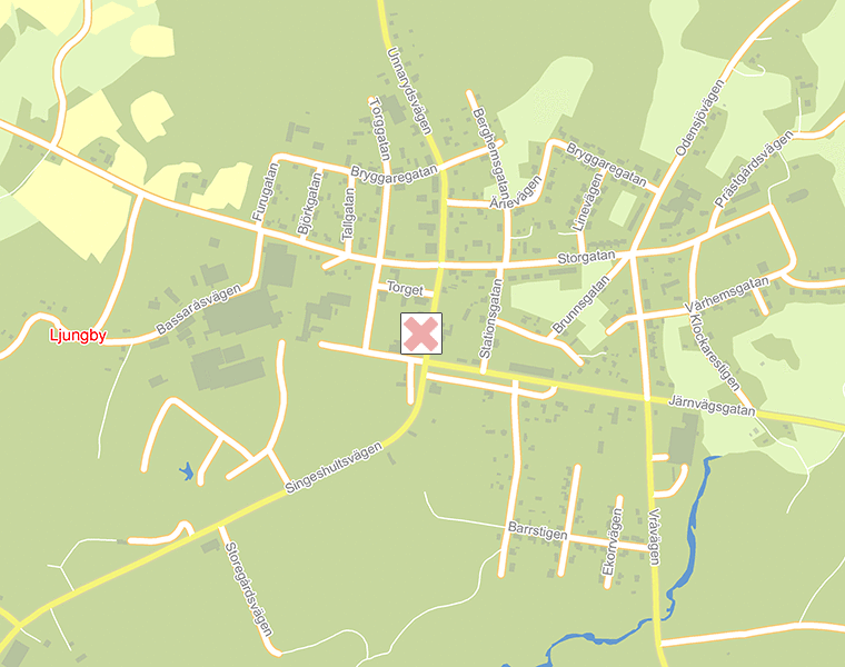 Karta över Ljungby