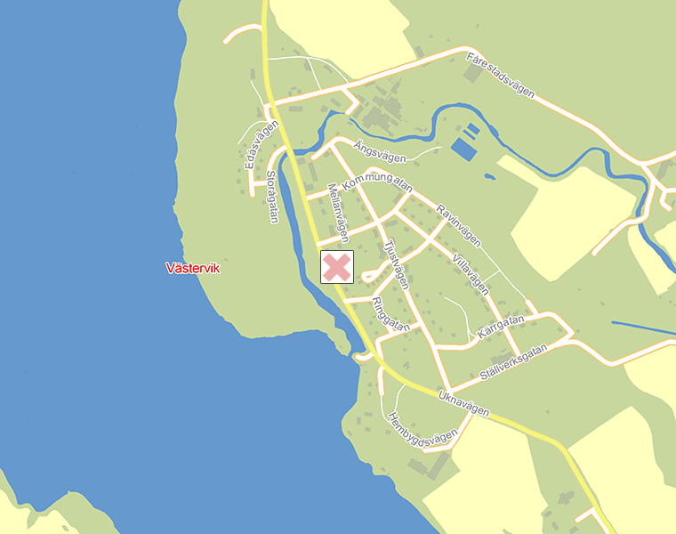 Karta över Västervik