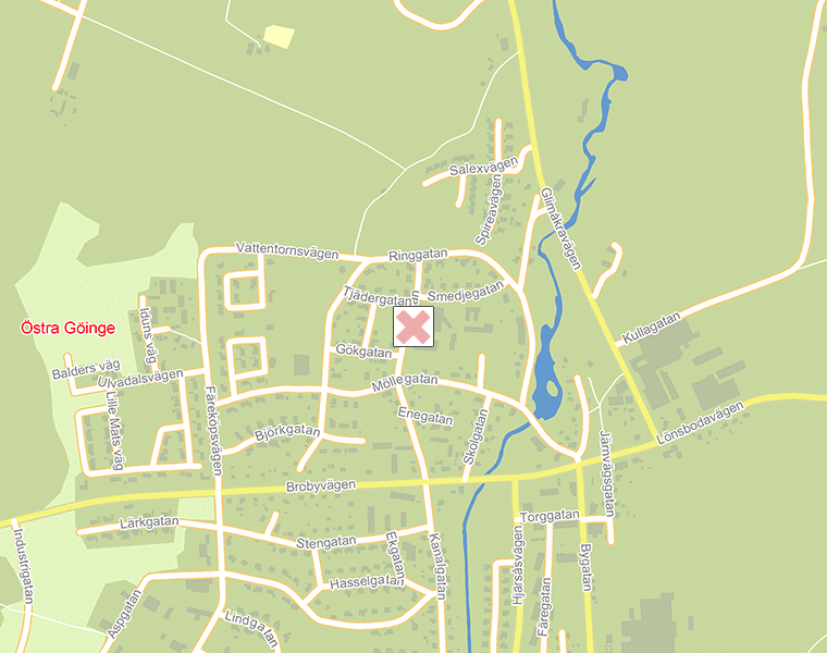 Karta över Östra Göinge