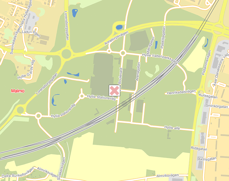 Karta över Malmö