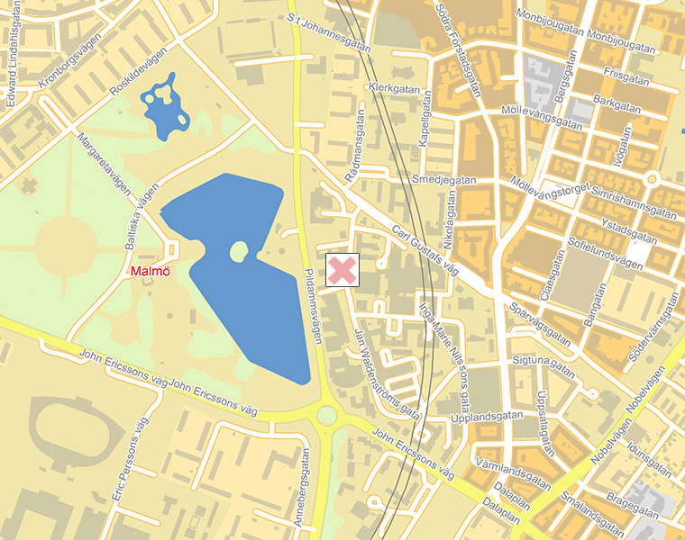 Karta över Malmö
