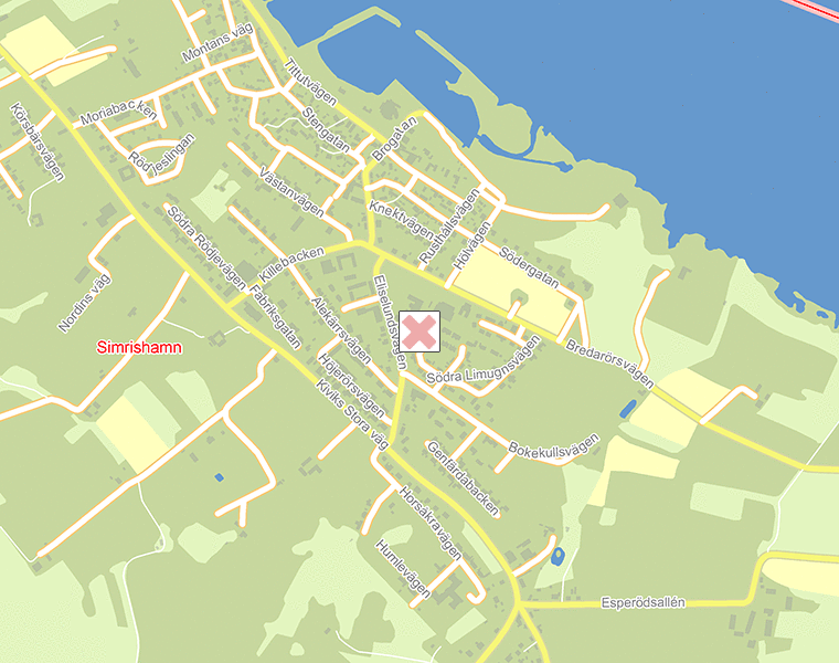 Karta över Simrishamn