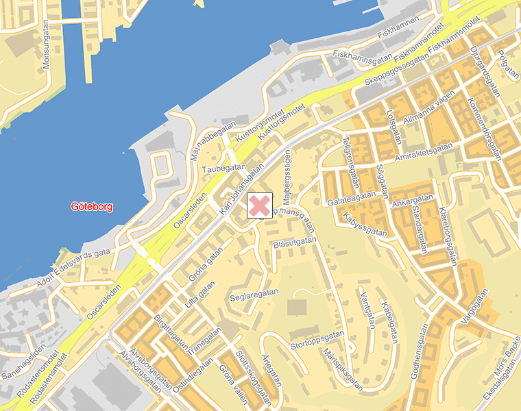 Karta över Göteborg