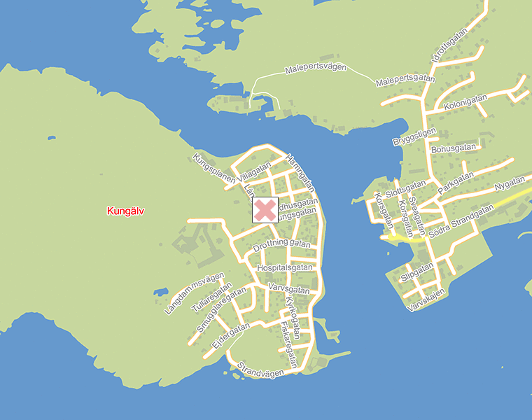 Karta över Kungälv