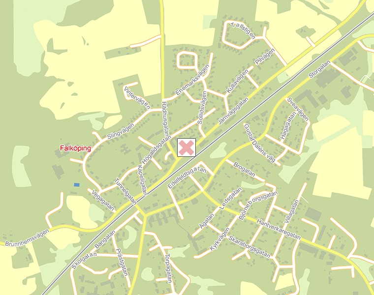 Karta över Falköping