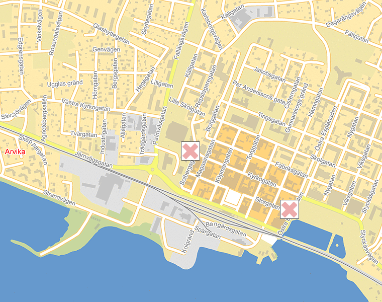 Karta över Arvika