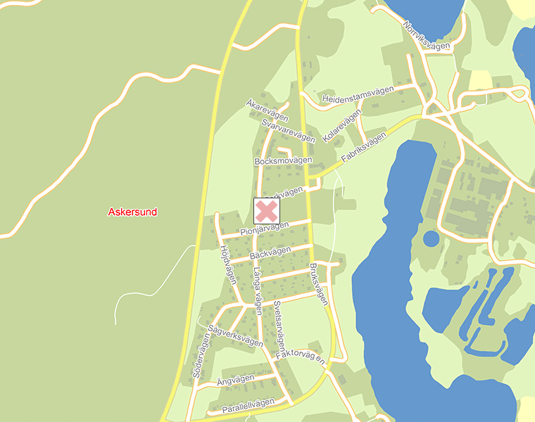 Karta över Askersund